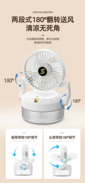 Katlanabilir Sprey Fan - İnci Beyazı - 800ML - 6