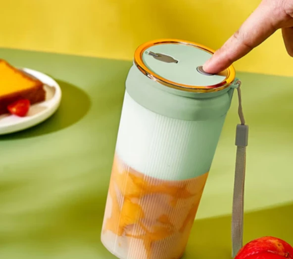 Taşınabilir Blender - Yeşil Renk - 304 Paslanmaz Çelik Bıçaklı - 3
