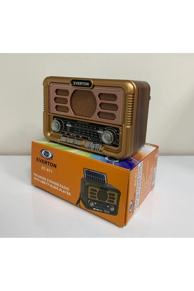 Usb Bt Radyo Nostajık Solar Paneli Müzik Çalar Rt-671