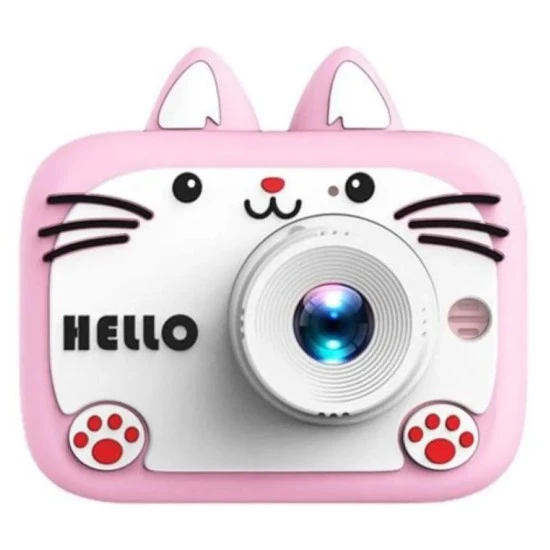 Pembe KS102  Mini Karikatür Çocuklar Dijital Kamera 1080P