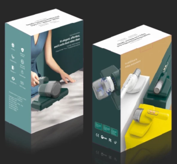 Kablosuz UV Anti-Mite Elektrikli Süpürge - Sarı - %99.9 Sterilizasyon - 2