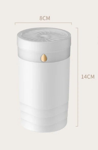 380ML Karuselli Işıklı Hava Nemlendirici - Fildişi Beyazı