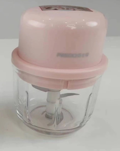 Elektrikli Gıda Doğrayıcı - Sarımsak, Et, Sebze - 350ML - Pembe