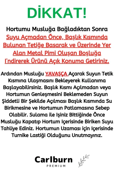 Premium Dolaşmaz Kırılmaz 7 Kademe Uzayan Bahçe Sulama Araç Yıkama Tabancalı 15 Metre Sihirli Hortum - 6