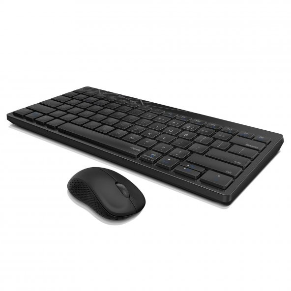 RAPOO 8000M 1300DPI Çok Modlu Türkçe Klavye ile Optik Mouse Set Siyah 19106 - 2