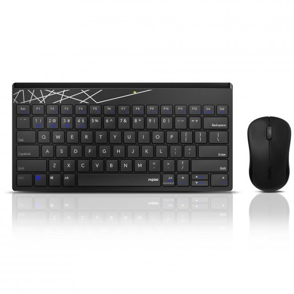 RAPOO 8000M 1300DPI Çok Modlu Türkçe Klavye ile Optik Mouse Set Siyah 19106 - 4
