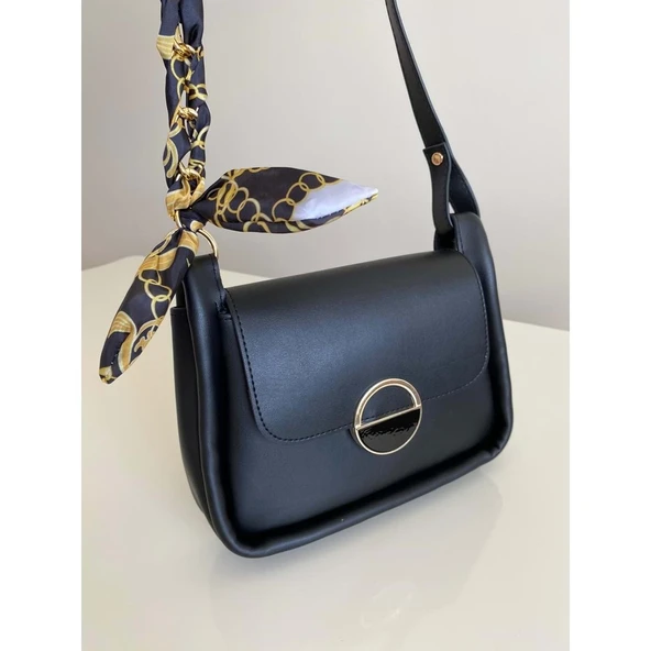 Fularlı Yumuşak Deri Mıknatıs Kapaklı Tek Göz Çanta - 4