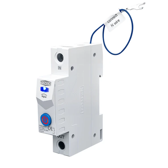 Tomzn Akıllı Voltaj ve Akım Koruma Rölesi, Sıcaklık Korumalı WiFi SmartLife Tuya 63A - Tek Kutup - 2