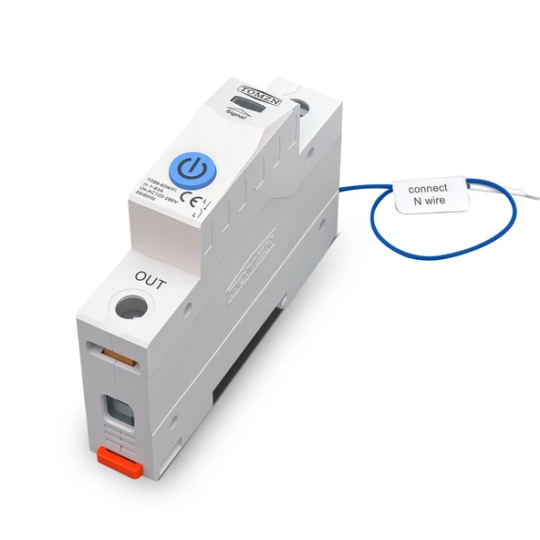 Tomzn Akıllı Voltaj ve Akım Koruma Rölesi, Sıcaklık Korumalı WiFi SmartLife Tuya 63A - Tek Kutup - 3
