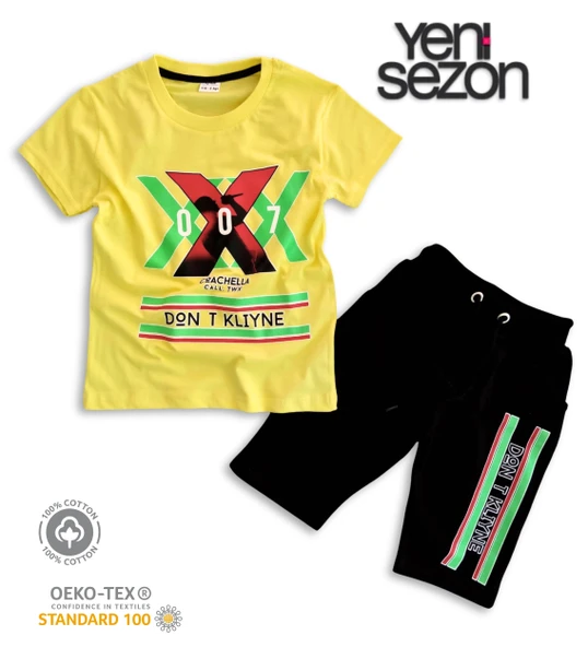 Triliya Pamuklu Unisex Çocuk Kapri Takımı (Cepli & Kordonlu, 3-12 Yaş) TRL-31