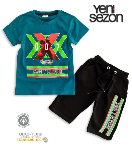 Triliya Pamuklu Unisex Çocuk Kapri Takımı (Cepli & Kordonlu, 3-12 Yaş) TRL-31 - 3