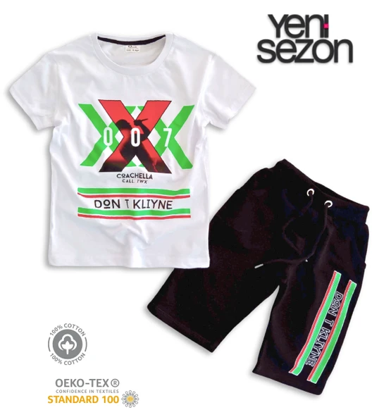 Triliya Pamuklu Unisex Çocuk Kapri Takımı (Cepli & Kordonlu, 3-12 Yaş) TRL-31 - 2