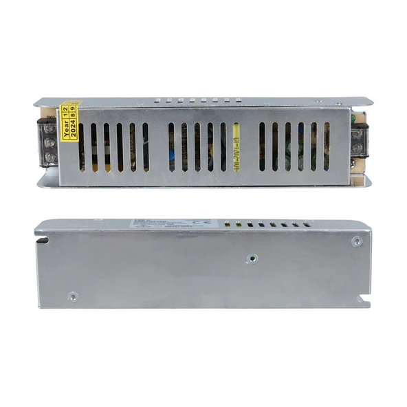 Ledx ALN-M1210S 12 Volt 10 Amper 120 Watt Slim Metal Kasa Adaptör 190X48x38mm