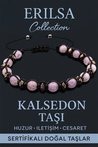 Sertifikalı 6 mm Terahertz & Kalsedon Taşı Bileklik – Sakinlik, İfade Gücü ve Zihinsel Koruma ürün görseli