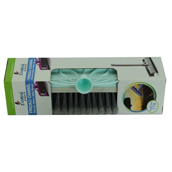 Plastik Fırçalı Saplı Camsil Set Karışık Renk Kod-170 - 3