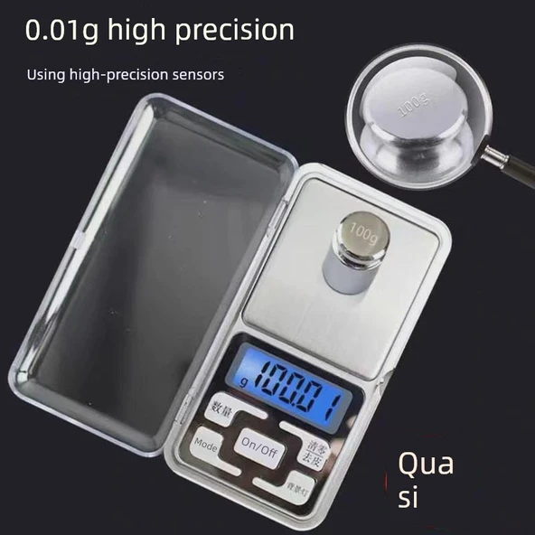 Dijital Cep Terazisi - 500g/0.01g - Pilli