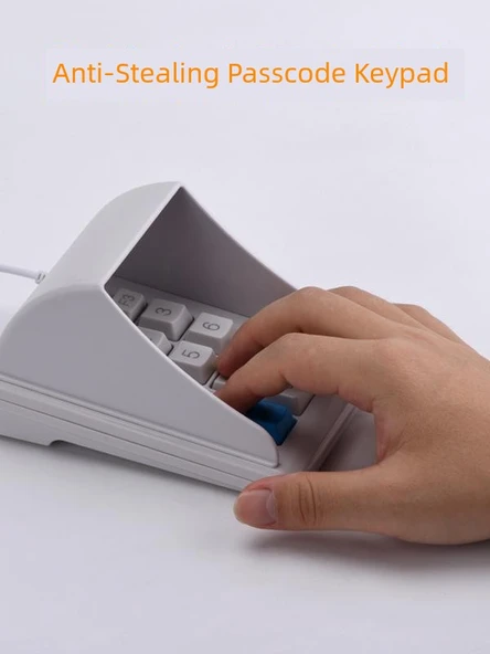 USB Şifreli Tuş Takımı - 15 Tuş - Siyah - 5