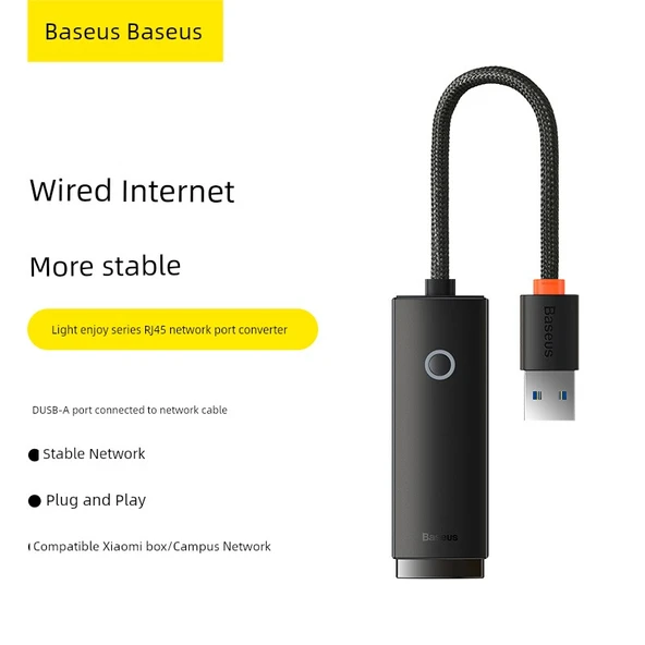 USB - RJ45 Gigabit Ethernet Adaptörü - Siyah