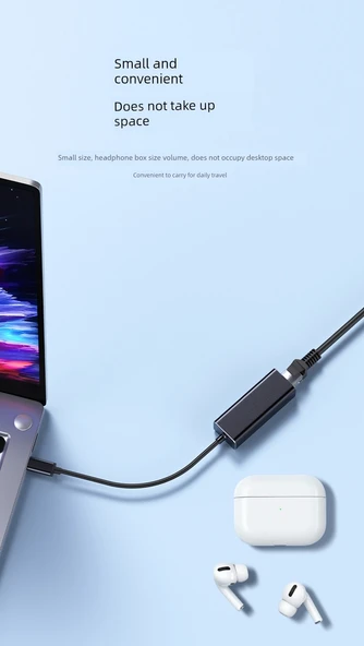 Type-C - RJ45 100Mbps Ethernet Adaptörü - Beyaz - 12