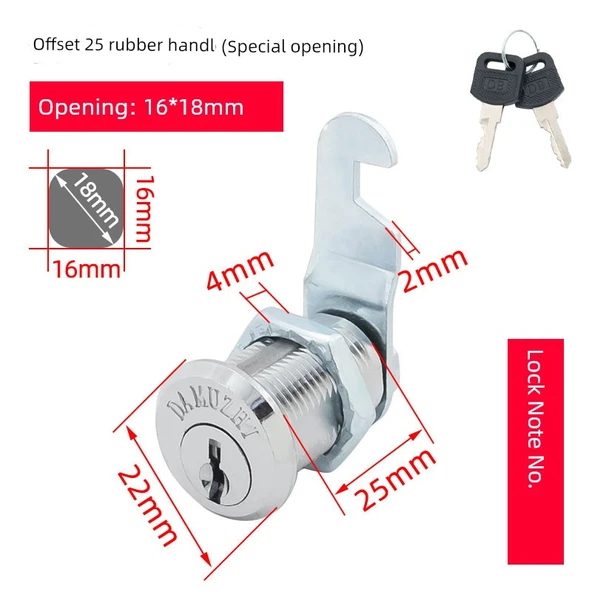 Dosya Dolabı Kiliti - 25mm Ofset Göbek Tutkal Anahtarlı (Özel Açılım)