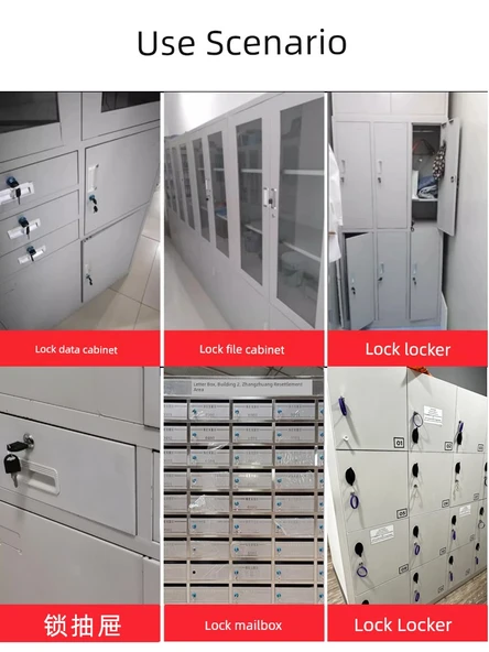 Dolap Kilit Göbeği - 30mm Demir Anahtarlı - Resim 3