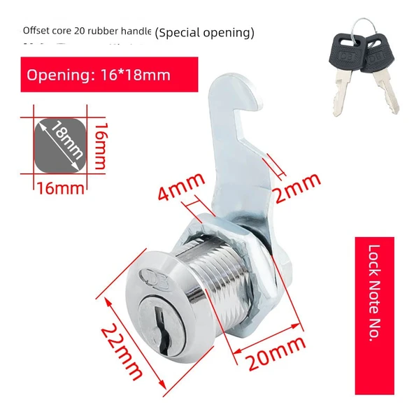 Dosya Dolabı Kiliti - 20mm Göbek Tutkal Anahtarlı (Özel Açılım)