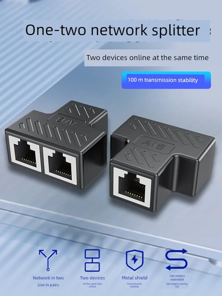 Gigabit Ethernet Splitter - 2'li Paket Ağ Ayırıcı - 3