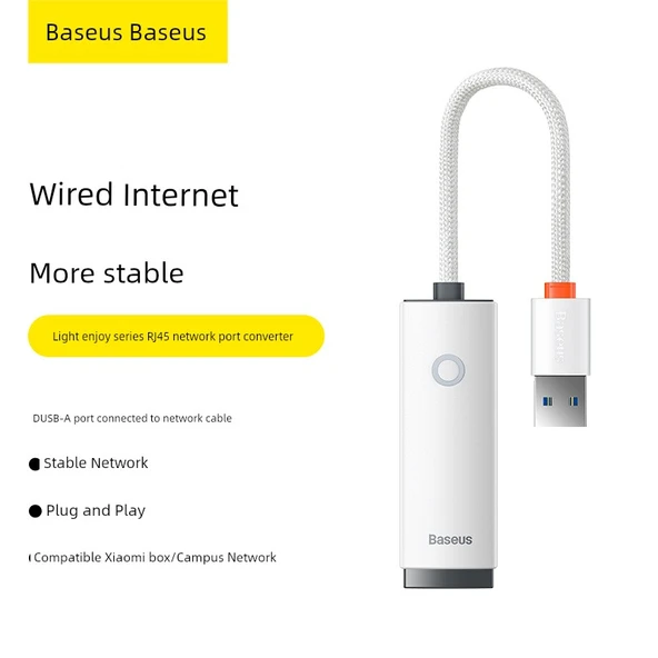 USB - RJ45 Gigabit Ethernet Adaptörü - Beyaz