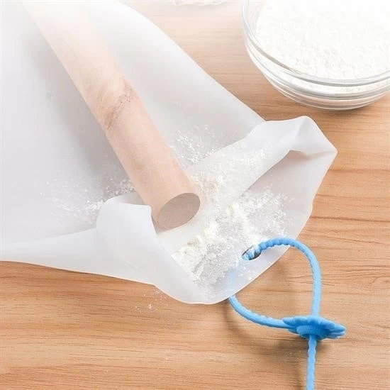 Büyük  Hamur Torbası  Silikon Şeffaf Hamur Yoğurma Torbası Ekmek Makarna Mantı  Hamuru Kolay - 7