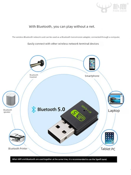 USB Wifi5 Kablosuz İnternet Vericisi - 150m Mini RTL8188 - 4