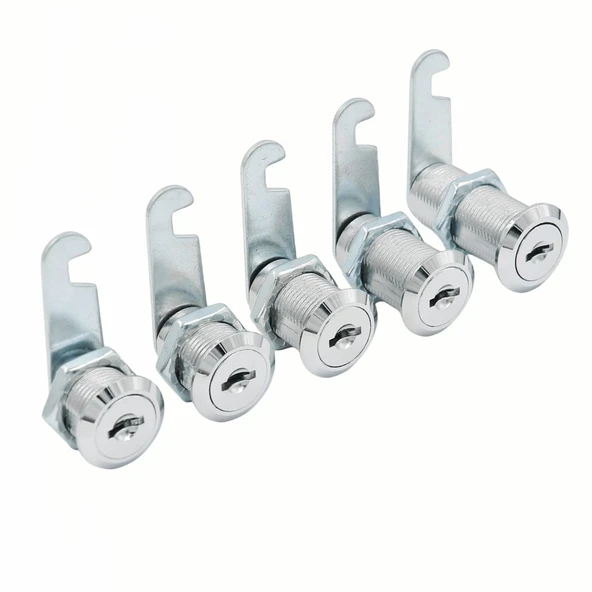 Kilit - Tek Açık Merkez 20mm Silindir [2 Anahtar] - 6
