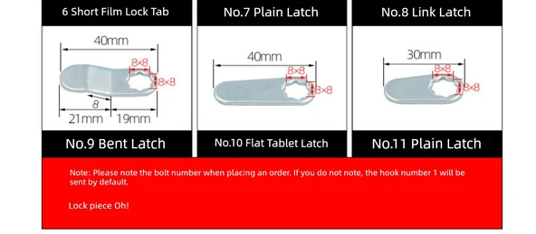 Dolap Kilit Göbeği - 30mm Demir Anahtarlı - Resim 10