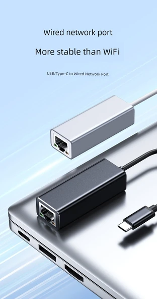 USB 2.0 - RJ45 100Mbps Ethernet Adaptörü - Beyaz - 5