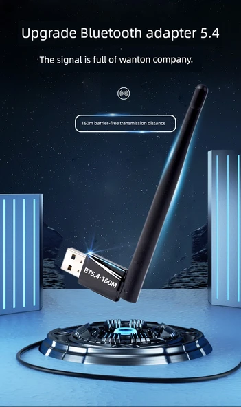 Bluetooth 5.4 USB Adaptör - 160m - Dahili Antenli - 7