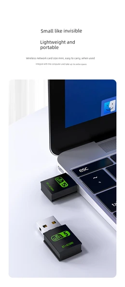 USB Wifi5 Kablosuz İnternet Vericisi - 150m Mini RTL8188 - 11