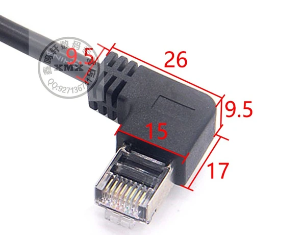 Cat5e RJ45 Ağ Uzatma Kablosu - 1m RJ45 Bükümlü Erkek Başlık - 8