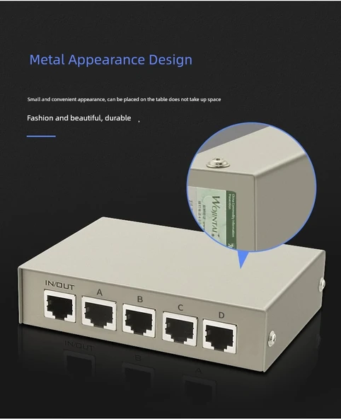 RJ45 4 Portlu Ağ Paylaşım Anahtarı - 10