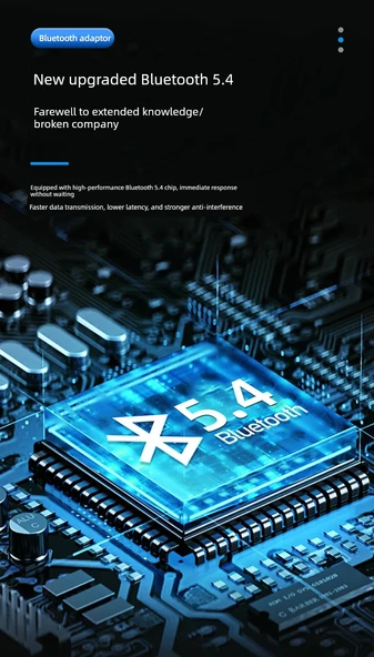 Bluetooth 5.4 USB Adaptör - 160m - Dahili Antenli - 9