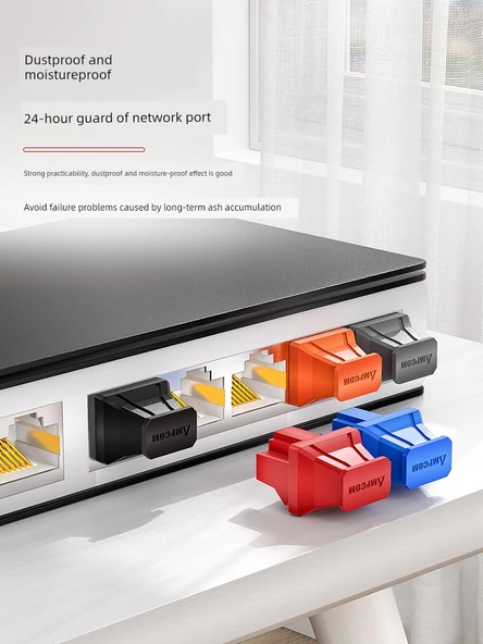 RJ45 Port Toz Tıkacı - Günışığı Turuncusu - 25 Adet - 2