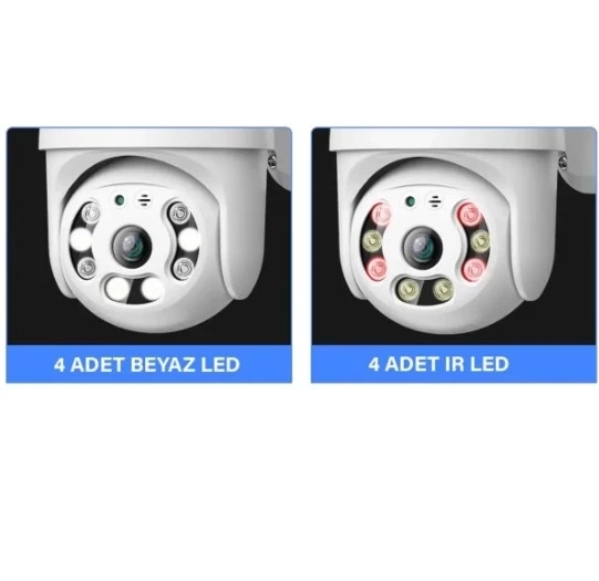 O-KAM Pro 3011 Wi-Fi PTZ 360? İç ve Dış Mekan Akıllı Kamera 3MP - 5MP IP66 - 2