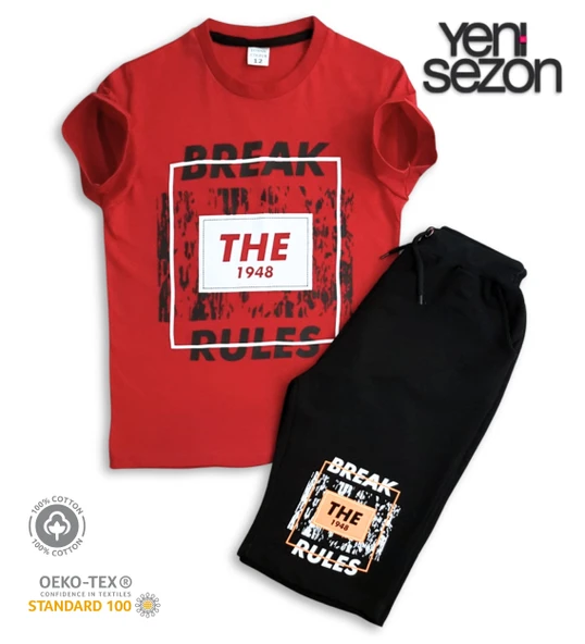 Triliya Pamuklu Unisex Çocuk Kapri Takımı (Cepli & Kordonlu, 3-12 Yaş) TRL-32 - 2