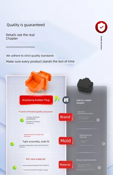 RJ45 Port Toz Tıkacı - Günışığı Turuncusu - 50 Adet - 10