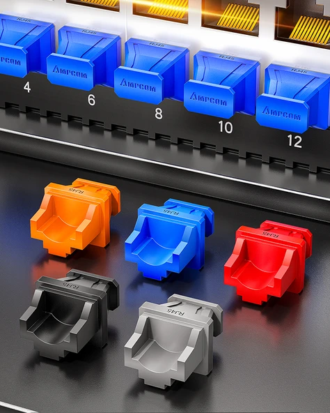 RJ45 Port Toz Tıkacı - Günışığı Turuncusu - 25 Adet - 7