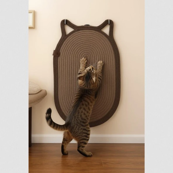 Süslüpati Dekoratif Kedi Kulaklı Kedi Tırmalama Paspası
