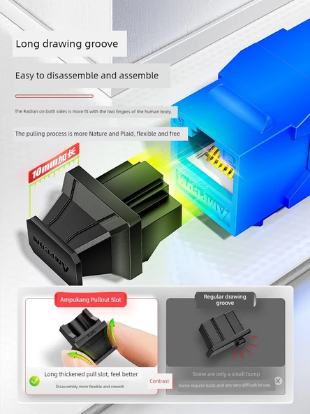 RJ45 Port Toz Tıkacı - Günışığı Turuncusu - 50 Adet - 3
