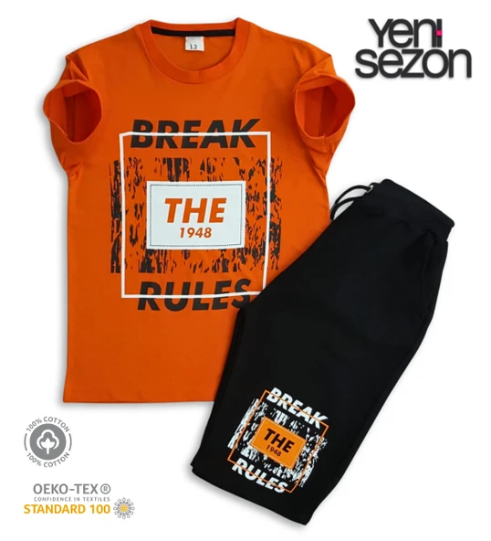 Triliya Pamuklu Unisex Çocuk Kapri Takımı (Cepli & Kordonlu, 3-12 Yaş) TRL-32