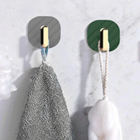 2li Yapışkanlı Retro Askılık Dolap Kapak Kulpu Gri - 3