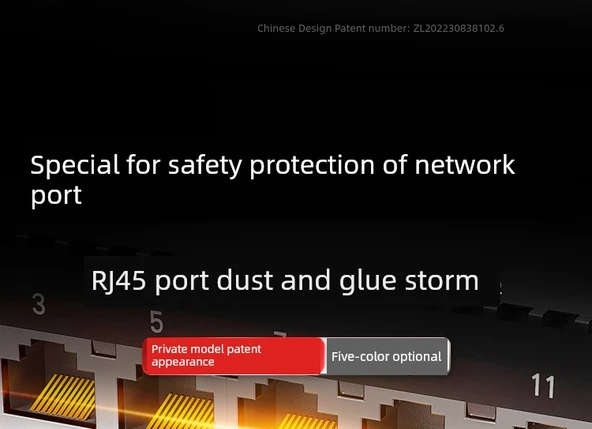 RJ45 Port Toz Tıkacı - Günışığı Turuncusu - 50 Adet - 6
