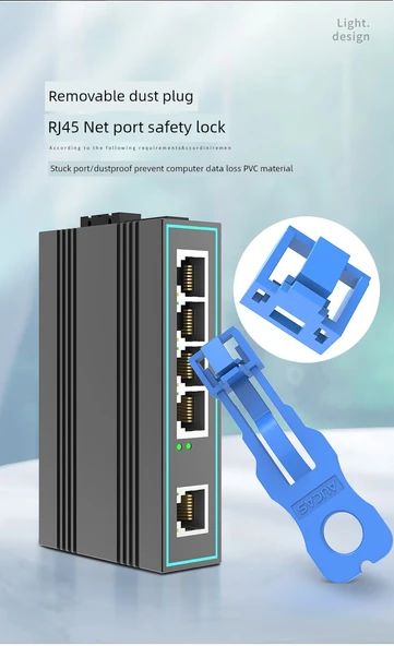 Kırmızı RJ45 Kilit - 10 Adet Kilit ve 1 Anahtar - 6