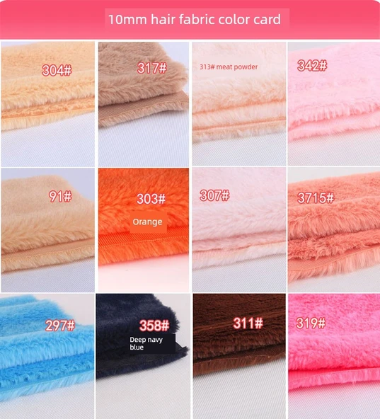 DIY El Yapımı Pamuk Bebek Materyal Seti 20cm - 90mm Kıvırcık Saç Seti 1 - 8